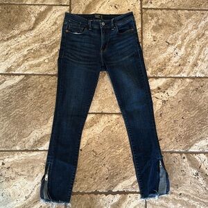 Abercrombie Harper low rise ankle jeans with side zipper